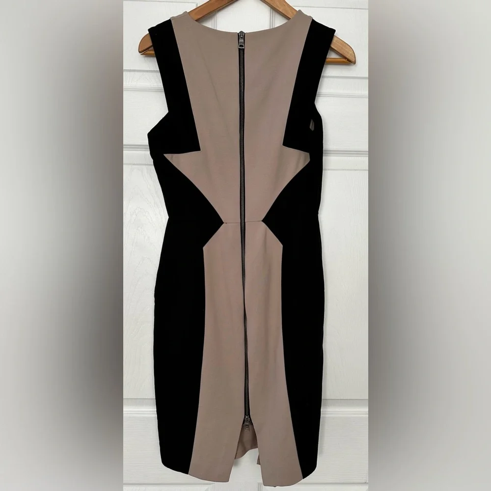 BCBGMaxAzria Black and Tan Midi Dress - Picture 2 of 9